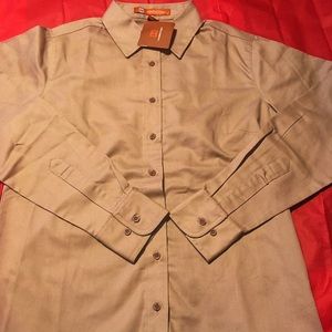 Harriton kakhi long sleeve shirt